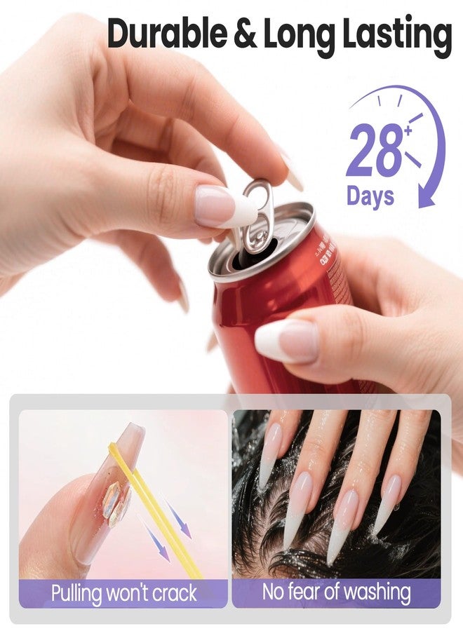 Lavender Violets 15ml 5 in 1 Nail Glue Gel for Nail Tips and Clear Acrylic Nails Long Lasting, Curing Needed UV Extension Glue for False Nail Tips and Press on Nails, Christmas Nail Art A111 - Image 3